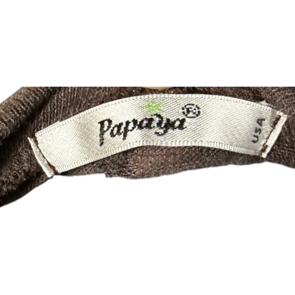 Brown Maxi Skirt Medium (6-8) Jersey Knit High Low Hem USA Capsule Basic Boho‎ - Picture 9 of 13